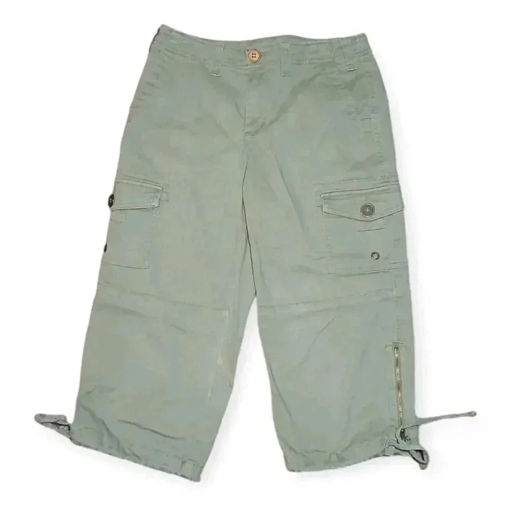 Bamboo Traders Women’s Size 4 Cotton Blend Army Green Cargo Pants